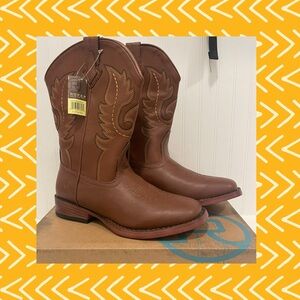 New! ROPER Boys Size 3 Boots TEXSON - BROWN